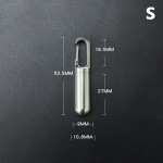 Kaasaskantav mini roostevabast terasest pitseeritud kapsel veekindel pillerikarp, matkamine esmaabi ripats reisimiseks &otilde;ues kaasaskantav pillikarp S