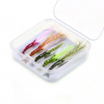 Bimoo 8 # 5PCS biomimeetilised krevetid, kunstlikud v&auml;rvilised krevetid soolase vee Sabiki kalap&uuml;&uuml;gi peibutiste jaoks #8