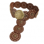 Naiste v&ouml;&ouml; vintage &otilde;&otilde;nes kauboi stiilis kulumiskindel &uuml;mmargune liialdatud l&auml;&auml;ne stiilis lai kettav&ouml;&ouml; pruun