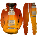 Naljakas kitarr Meeste 3D-printidega kapuutsid/p&uuml;ksid/&uuml;likond Harajuku Vintage paari dressikomplekt Isikup&auml;rane hip-hop t&auml;navar&otilde;ivad 6XL