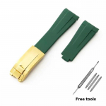 20 mm 21 mm esmaklassiline silikoonrihm Rolexi allveelaeva jaoks DAYTONA GMT Yacht-Master seeria tarvikud Asenduskella k&auml;ev&otilde;ru Army green-G 20mm no logo