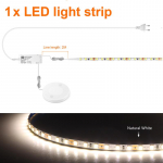 120LEDs/M High Bright FPCB 12V LED-ribavalgusti 2835 SMD lint, l&auml;bistav puidust puutetundlik dimmer DIY riiul kapi kapi valgustus 1m