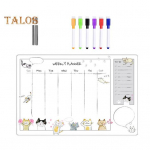 Akr&uuml;&uuml;list lauaarvuti v&auml;ike tahvel kalender p&auml;evaplaneerija kirjutustahvel igan&auml;dalane planeerimistahvel koos stendi meeldetuletuskuvaga puhas