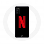 Samsung Galaxy A41 &uuml;mbris Netflixi logoga punane must taust
