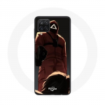 M&auml;ng Samsung Galaxy A12 Case Squid Red Soldier kolmnurkmaskiga