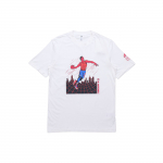 Adidas Marvel &Auml;mblikmehe Prindiga Korvpalli Spordi &Uuml;mmarguse Kaelusega L&uuml;hikeste Varrukate T-s&auml;rk Meeste Topid Valge DX6983 S