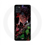 Coque Maniacase pour Samsung Galaxy A21s Demon Slayer Tanjiro Kamado &eacute;nerv&eacute; manga anime