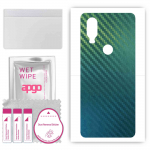 apgo Protective Skin Sticker for the back compatible with Motorola One Vision, Wrap Film, Foil, Vinyl - Pattern Carbon Chameleon CAKA1