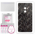 apgo Protective Skin Sticker for the back compatible with Xiaomi Mi Mix 2, Wrap Film, Foil, Vinyl - Pattern Carbon Black Pixel
