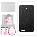 apgo skin sticker film foil vinyl for the BACK compatible with Asus Fonepad K004, scratch-resistant, easy to install - Black Honeycomb