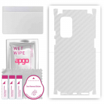 apgo Protective Skin Sticker for the back+sides compatible with OnePlus 9, Full Wrap Film, Foil, Vinyl - Pattern Transparent Carbon