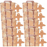 50 tk peomeene kommikarp Vintage minikohver kinkekarp j&otilde;upaberist karp siltidega kangapael pulmakaunistus reisiteemaline peo kommikarp