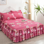Luksusliku voodiseeliku seeria elastne voodilina padjap&uuml;&uuml;riga Puuvillane voodimadratsid, voodikatted, kaks &uuml;heinimesevoodit, King-size 3 Pcs 100x200cm