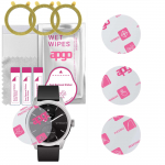 3x apgo Ultra-Clear Hybrid protective glass compatible with Withings ScanWatch 2, flexible nano glass, great replacement for tempered glass, scratch-r