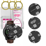 3x apgo MATTE Hybrid protective glass compatible with Mobvoi TicWatch Pro 3 Ultra LTE, flexible nano glass, great replacement for tempered glass, scra