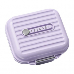 N&auml;dala kaupa jaotatud pillikarp l&auml;bipaistva kaanega 7 sektsiooni lukustatav disain tolmukindel niiskuskindel v&auml;ljas reisimine kompaktne pillihoidja pill S roosa