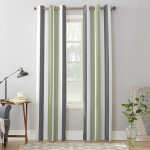 Hallid Rohelised Triibulised Aknakardinad Elutuppa Magamistuppa Kardinad Kaasaegsed K&ouml;&ouml;girulookardinad Kardinad 135W x 60H(cm) x1