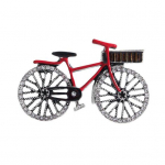 Unisex pross Retro Bike Rhinestone libisemisvastane sisestus Individuaalne stiil kuju kott mantel krae m&uuml;ts punane