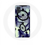 Coque pour Samsung Galaxy A51 5G Attrape R&ecirc;ve violet gris et Noir