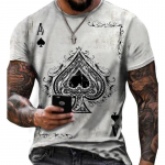 Ace of Spades T-s&auml;rk 3D prindiga pokkeri meeste &uuml;lisuured suvised vabaaja s&auml;rgid Vintage &uuml;markaelusega topid l&uuml;hikeste varrukatega hiphop t&auml;navar&otilde;ivad S