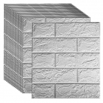 50/40/30/20 tk 3D seinaplaadi kleebis, vahtplastist isekleepuv kokkup&otilde;rkevastane tapeet, veekindel niiskuskindel laekleebis, lihtne kleepida ja koorida 40pcs helehall v&auml;rv