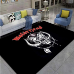 M-MotorHead Band Prinditud vaip Elutuba Magamistuba Moodne ja ilus libisemisvastane vaibafotograafia rekvisiidid s&uuml;nnip&auml;evakingitus 160cm by 120cm