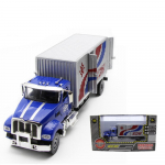 1/50 Diecast Ameerika kaubiku sulamist tarneauto m&auml;nguasja emulatsiooniga s&otilde;idukimudel 1/50-Size:18*7*4.7cm sinine