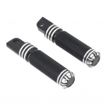 2 tk Mootorratta CNC jalapulgad lillelised top kolm ringi must modifitseeritud