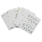 30 lehte kuldne h&otilde;bedane liblikas kassi &auml;mblikk&uuml;&uuml;nekunst DIY dekoorkleebise kleebis