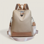 Pehmest nahast seljakott Naiste suure mahutavusega koolikott, PU pendelr&auml;nde mitmeotstarbeline seljakott must