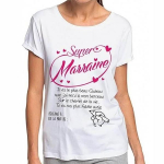 T-Shirt Super Marraine &agrave; signer avec feutre id&eacute;e cadeau Marraine