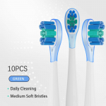 10 tk metallivaba hambaharjapea sobib Usmile k&otilde;ikidele seeriate mudelitele Vaakumpakend, tuhmuvad harjased lilla