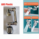 Universaalne 1080&deg; p&ouml;&ouml;rlev pikendus kraan Aeraator plastikust pritsmefilter k&ouml;&ouml;gi kraanikausi segistid mullimisotsik robotvars Dual Mode ABS plastic