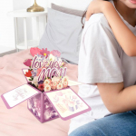 H&uuml;pik emadep&auml;evakaart t&auml;nukaart, elegantne &otilde;nnistuskaart, 3D laua keskosa jaoks