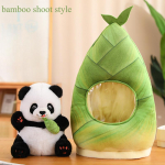 Multikas Bambusev&otilde;rsed Panda Nukk Pl&uuml;&uuml;sm&auml;nguasi Mustvalge Punane Panda Nukk 35cm（0.25kg）