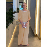 YYFS Naiste mood vabaaja kevad-s&uuml;gis &uuml;hev&auml;rviline print 1/2 varrukad O kaelus p&uuml;ksid p&uuml;ksid &uuml;likonnad L khaki