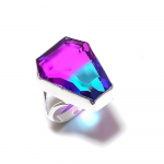 Natural Bi-Color Tourmaline Gemstone 925 Sterling Silver Ring Size 10 k6h31