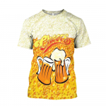 Oktoberfest Meeste T-s&auml;rk &Otilde;lu 3D-printimine T-s&auml;rgid Vabaaja Harajuku l&uuml;hikeste varrukatega T-s&auml;rgid, meeste riided, topid Hip-hop riided S