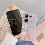 Lillekirjadega mustriga pehme silikoon&uuml;mbris Samsung A55 M35 Xiaomi Redmi Note 13 Pro iPhone'ile Huawei Honor Realme kaamera kaitsev p&otilde;rutuskindel kate Samsung Galaxy S9 Plus