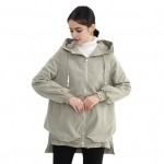 S&uuml;gis Kevad Naiste Jakk L&uuml;hike Eest Pikk Tagant L&otilde;hikuga &Auml;&auml;r Kapuutsiga N&ouml;&ouml;riga Lukuga Kardigan Tuulekindel V&auml;lisjope Reisimine Telkimine Mantel L