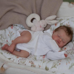 48cm Riidest Kehaga Reborn Beebinukud Rosalie Armas Magav Vasts&uuml;ndinu Beebinukk K&auml;sitsi Juurdunud Juustega Realistlikud Beebinukud Lastele S&uuml;nnip&auml;evakingiks cloth body