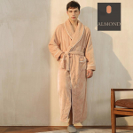 Salongimantlid N&auml;okangast hommikumantel Lihtne suur korallifliisist hommikumantel Mugav ja elegantne s&uuml;gis-talvine pikk osa, paks XXXL