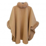 Daami talvekeep mantel Dolman varrukad paks sall lahtine krae &uuml;hev&auml;rviline kunstkarusnahk Dekoratsioon soe igap&auml;evane kandmine t&ouml;&ouml; &otilde;ues pont&scaron;o M kaamel