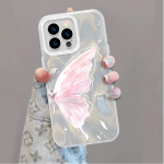 T&auml;iustatud Glitter Silver Case Butterfly Prinditud kaitsekesta p&otilde;rutuskindel t&auml;ielik tagakaas iPhone'ile Samsung iPhone 7 / iPhone 8