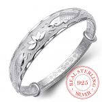 Lotus Carp Lucky 925 Sterling H&otilde;bedast k&auml;ev&otilde;ru K&auml;ev&otilde;ru Naistele Luksuslik pulma Mood Mansett Ehted T&uuml;drukutele Naiste Kihluskingitus