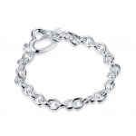 925 Sterling H&otilde;be Klassikaline &Uuml;mmargune Kett S&uuml;damekujulise Noolpandlaga K&auml;ev&otilde;ru Moodsad Pulmaehted 20CM