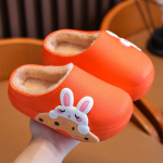 Laste puuvillased talvesussid: Libisemiskindlad, soojad, veekindlad, pehme p&otilde;hjaga kodukingad 40-41 size, insole 25cm/adult wearable oranž