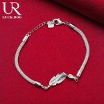 925 h&otilde;bedast v&otilde;rgust madu s&uuml;dame kett k&auml;ev&otilde;ru Moodsad pulmaehted 20CM