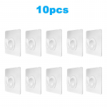 10 tk l&auml;bipaistev seinakonks, tugev isekleepuv ukse seinakinnituskonksud, imemiskonksud, suure koormusega riiuli tassiimeja k&ouml;&ouml;gi-vannitoa jaoks 10pcs/set