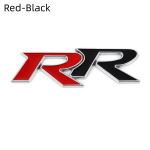 Metallist Auto Esikapoti Iluv&otilde;re Kleebis Pagasiruumi Embleem RR Logo Kleebis Tarvikud Black-Red（Sticker） black